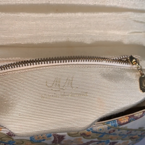 Morris Moskowitz Vintage Leather Paisley Print Shoulder Bag - Picture 4 of 16